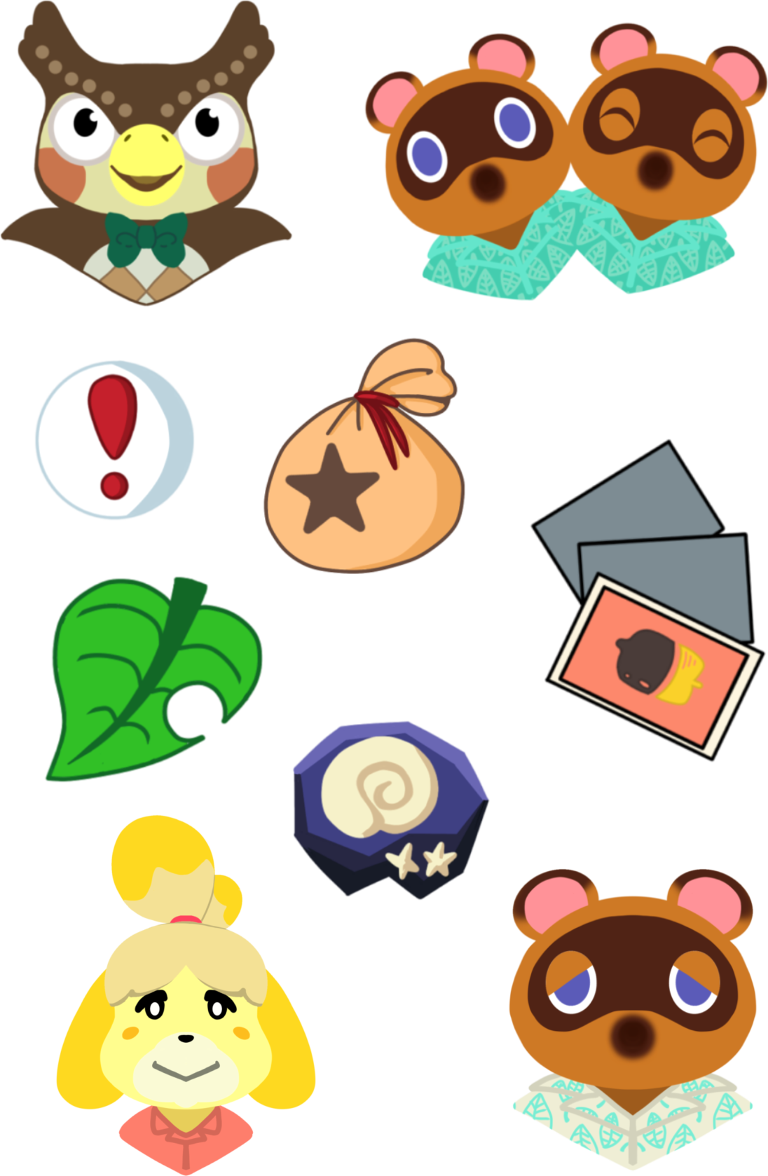 Animal Crossing Character Mini Sticker Sheet